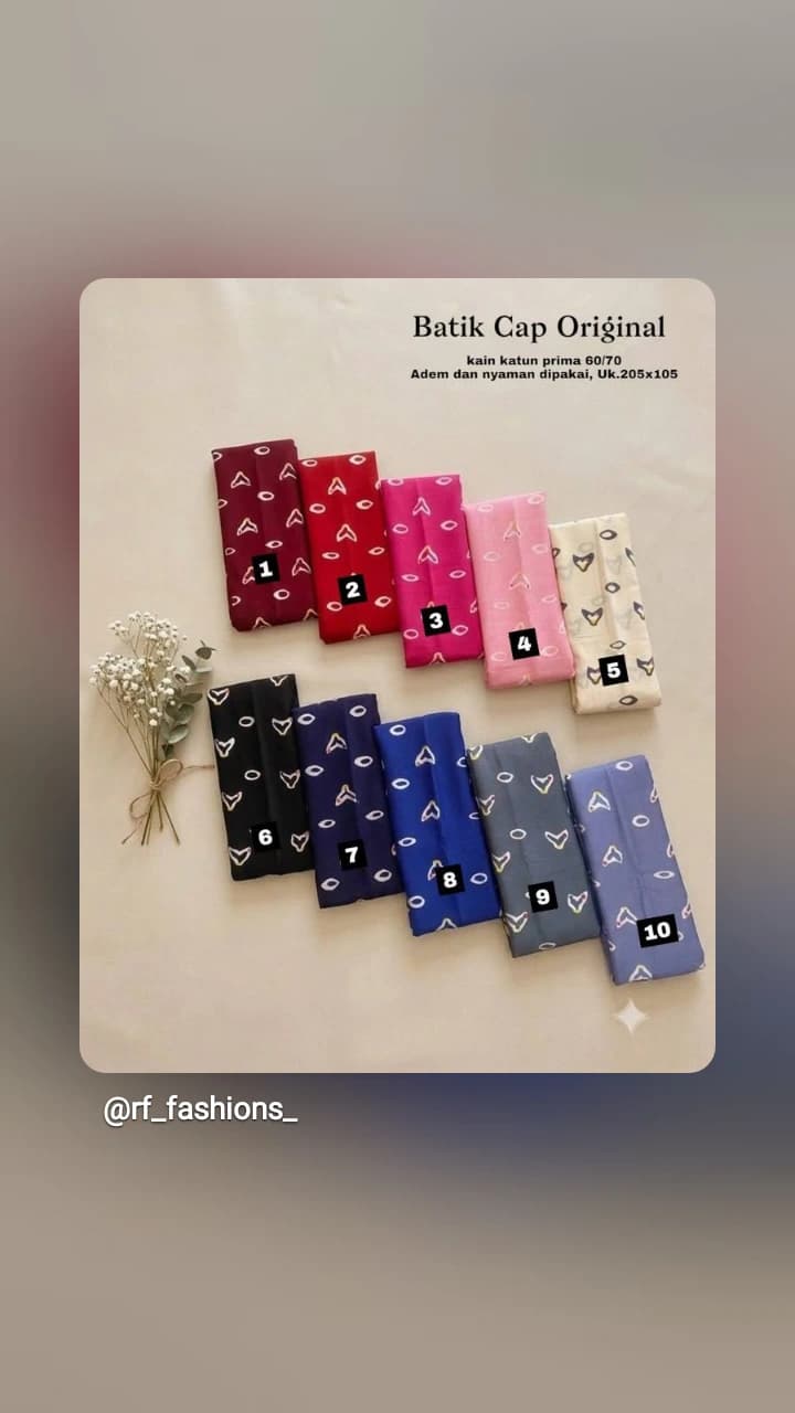 Kain batik katun cap premium